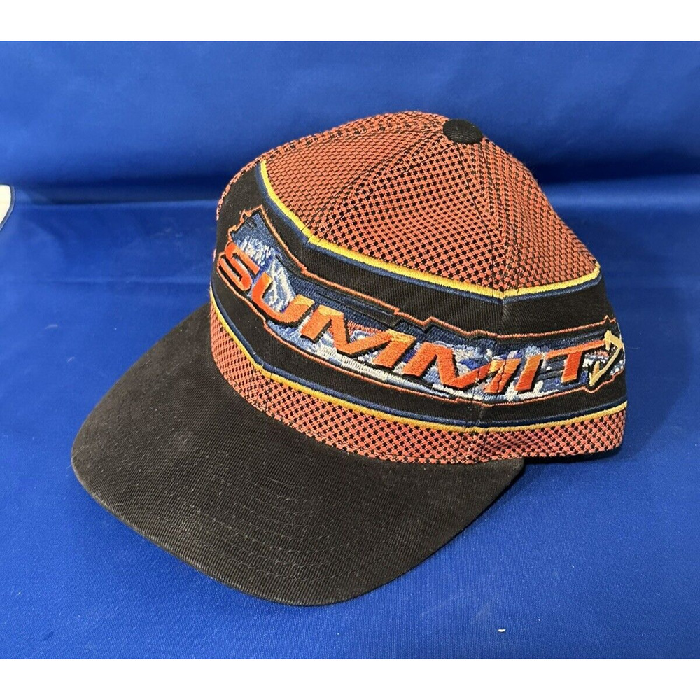 Vintage Ski-Doo Summit X Snowmobile Sno Gear Series Snapback Hat Cap Orange NEW